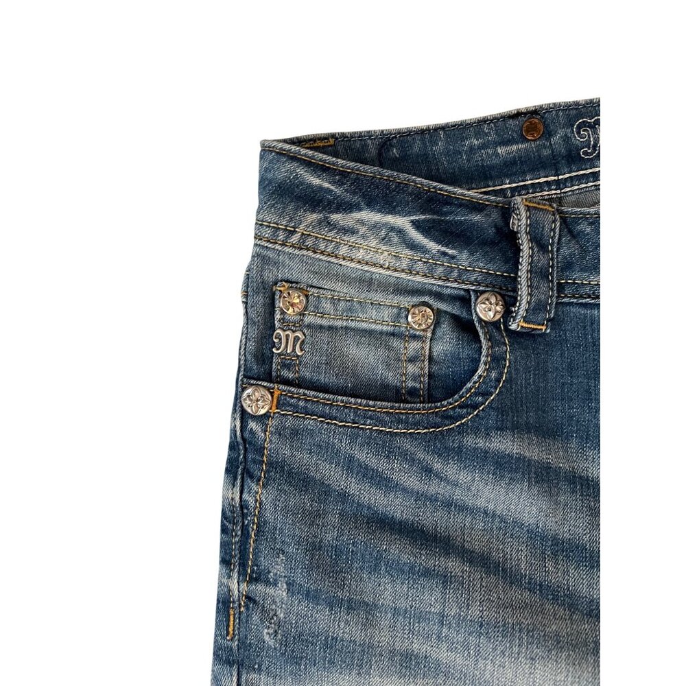 Miss Me Medium Wash Boyfriend Capri Blue Jeans Women's Size 25 JB5547P2 - Picture 7 of 9